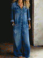 Denim Jumpsuit for Women | Casual One Piece Outfit