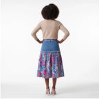 Amelia Denim Floral Skirt