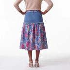 Amelia Denim Floral Skirt