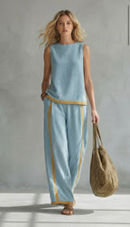 Ivy Blackwell | Linen Look Two-Piece Set For Women