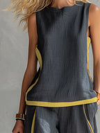 Ivy Blackwell | Linen Look Two-Piece Set For Women