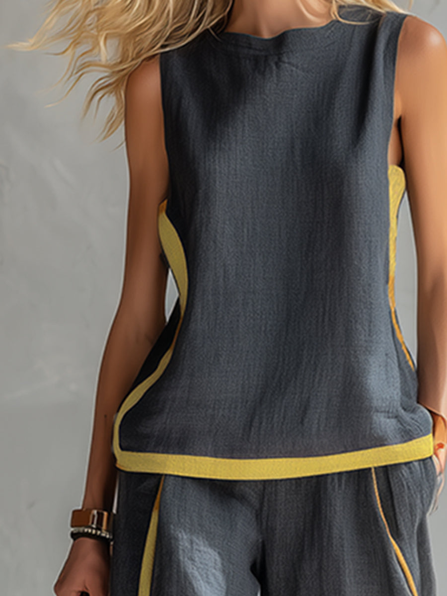 Ivy Blackwell | Linen Look Two-Piece Set For Women