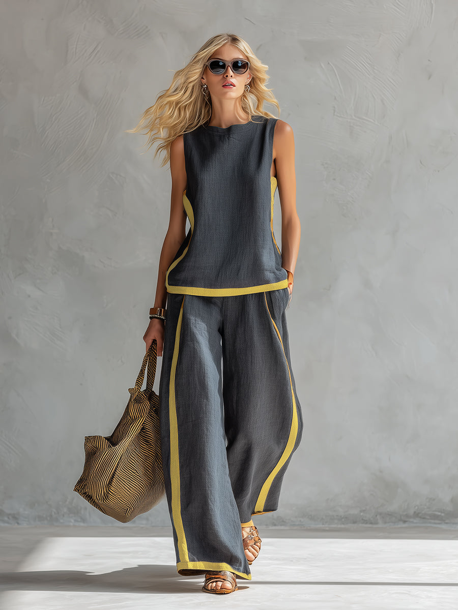 Ivy Blackwell | Linen Look Two-Piece Set For Women