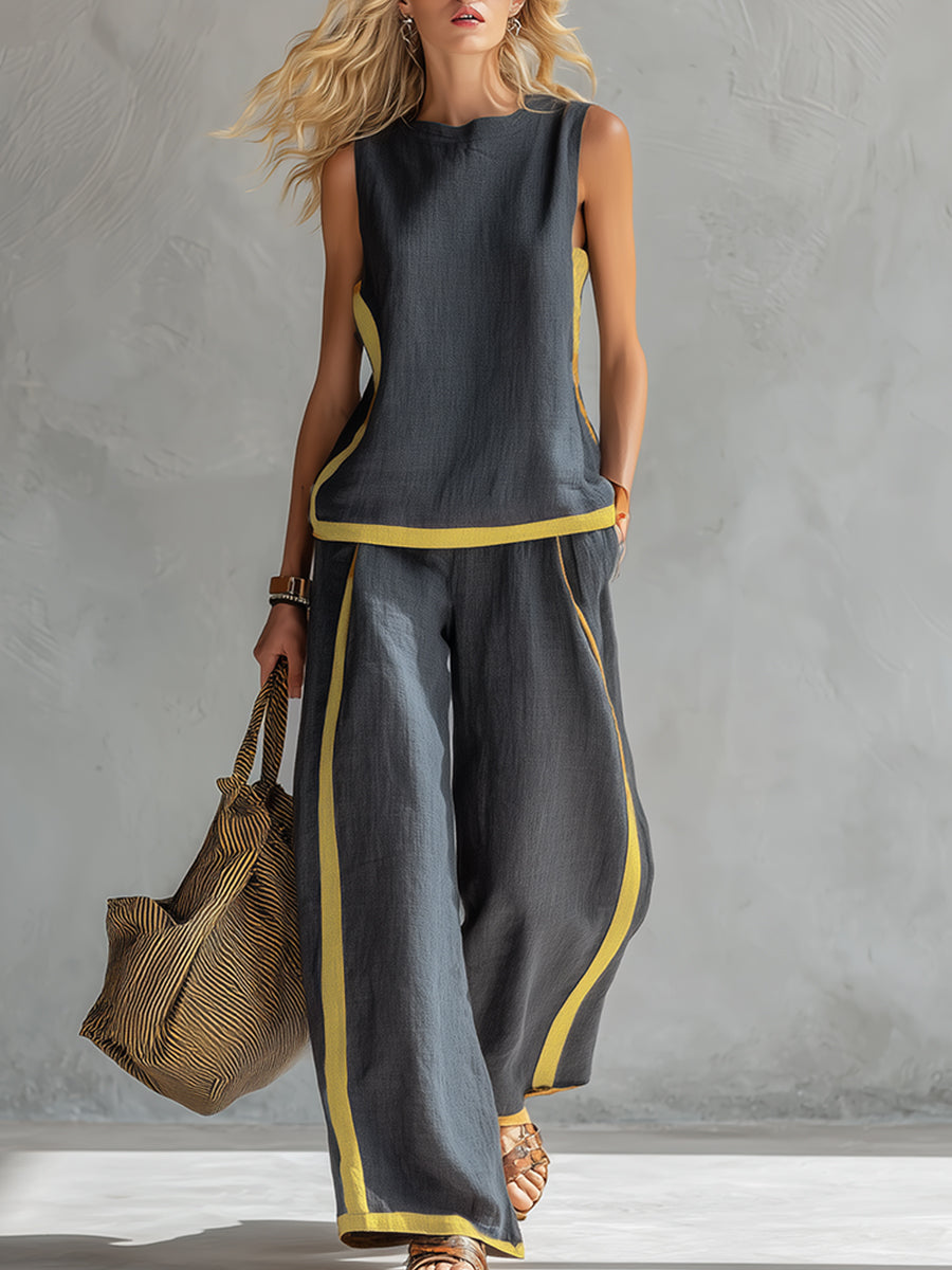 Ivy Blackwell | Linen Look Two-Piece Set For Women