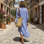 Sadie | Relaxed Striped Shirt Dress