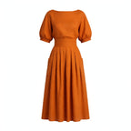 Ivy Marsh | Puff Sleeve Top And Midi Skirt Set For Women