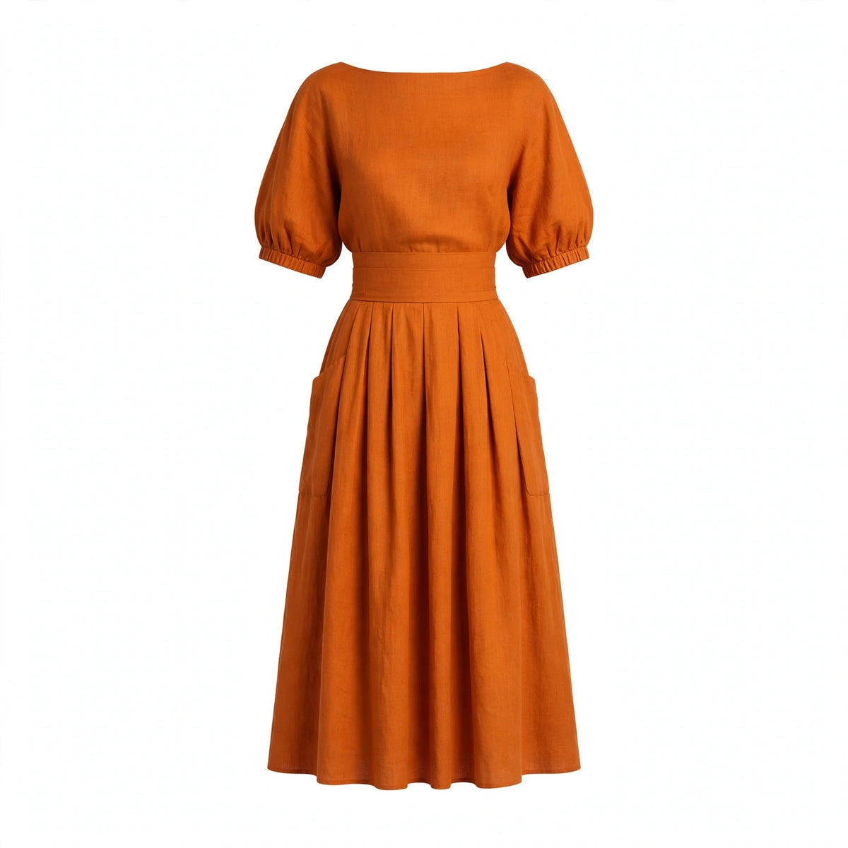 Ivy Marsh | Puff Sleeve Top And Midi Skirt Set For Women