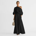 Sophia Reynolds | One Shoulder Linen Look Maxi Set For Women