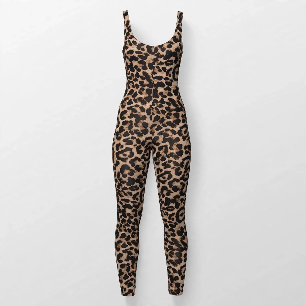 Georgia Calder | Leopard Print Scoop Neck Jumpsuit For Women