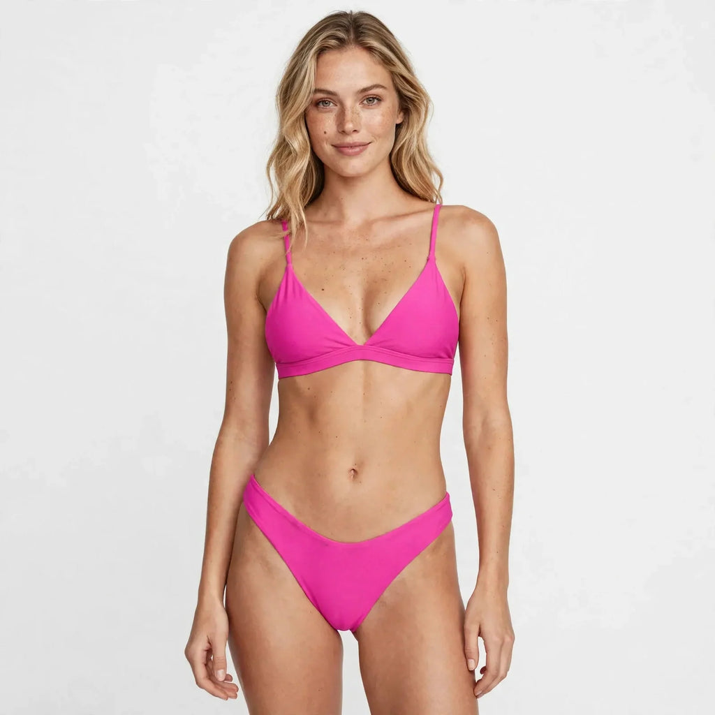 Tahlia Brooks | Hot Pink Triangle Bikini Set For Women