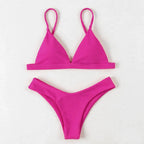 Tahlia Brooks | Hot Pink Triangle Bikini Set For Women