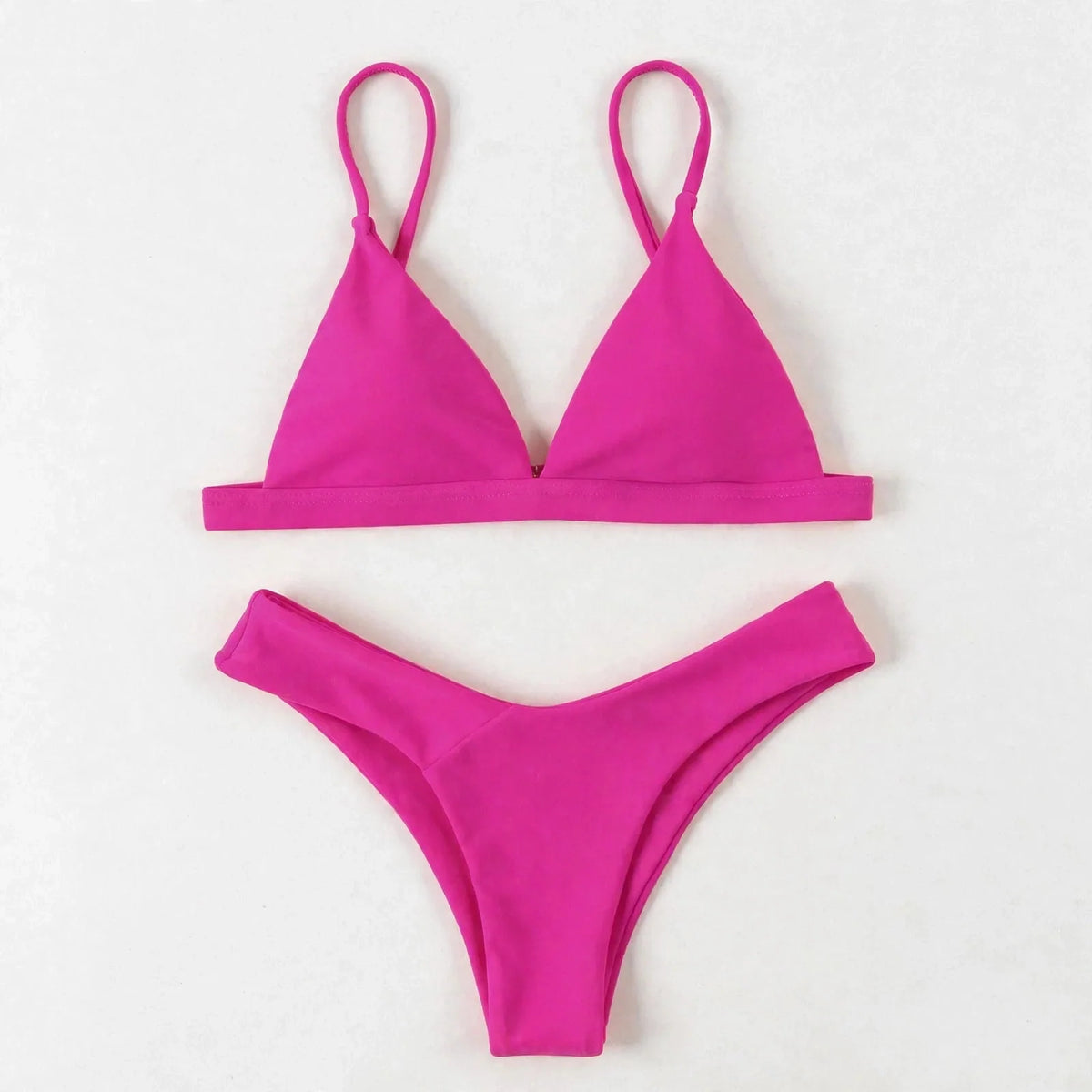 Tahlia Brooks | Hot Pink Triangle Bikini Set For Women