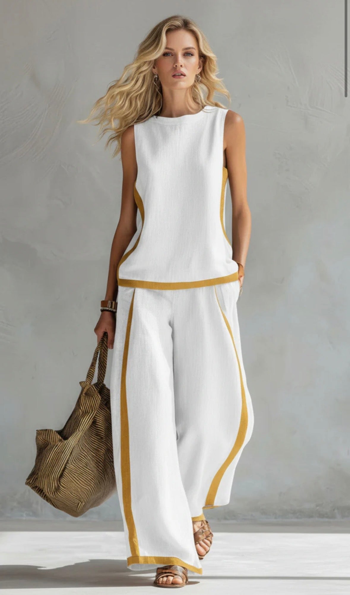 Ivy Blackwell | Linen Look Two-Piece Set For Women