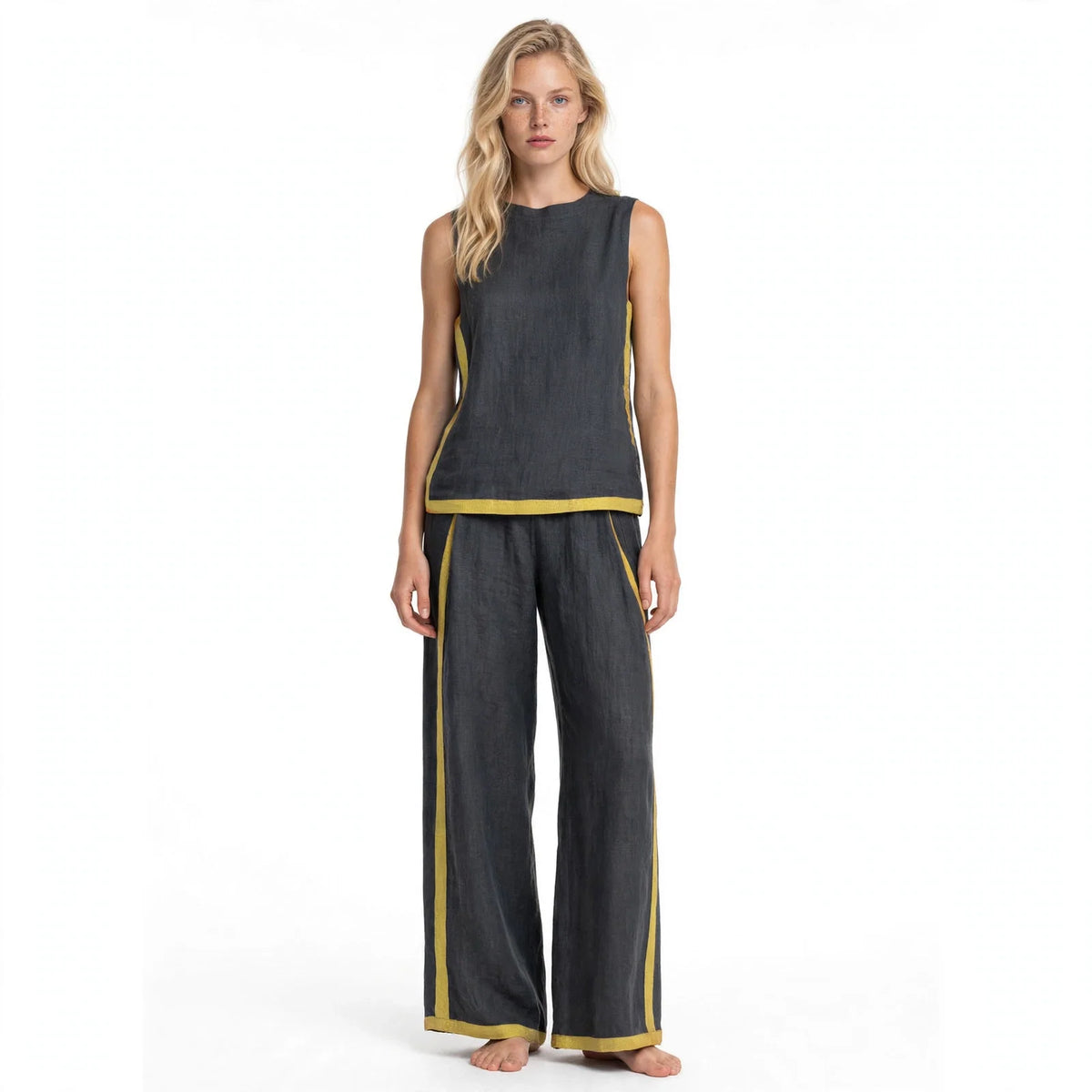Ivy Blackwell | Linen Look Two-Piece Set For Women