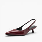 Maelle Lambskin Leather Slingback Heels