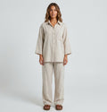 Charlotte Reid | Linen Look Two-Piece Set For Women
