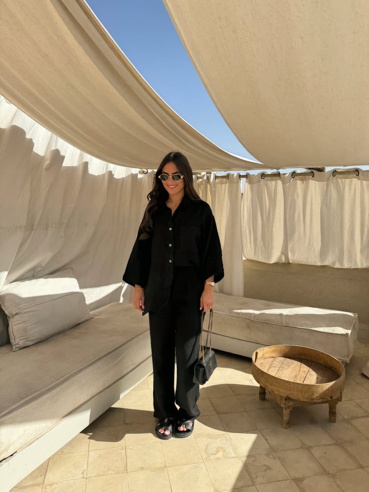 Charlotte Reid | Linen Look Two-Piece Set For Women