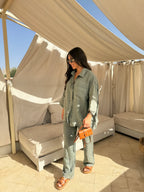 Charlotte Reid | Linen Look Two-Piece Set For Women