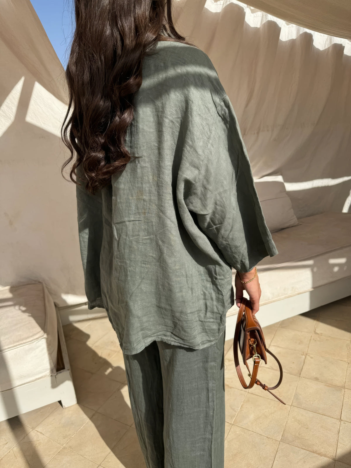 Charlotte Reid | Linen Look Two-Piece Set For Women