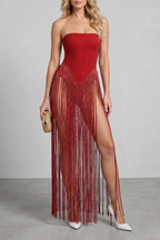 Fringe Panel Allure Mini Dress