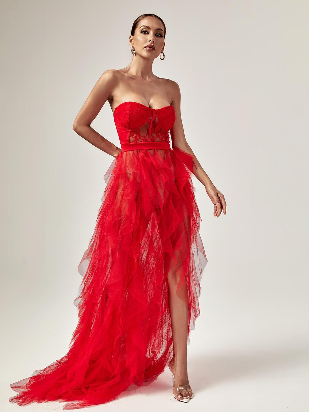 Cosette | Tulle Black Tie Maxi Dress