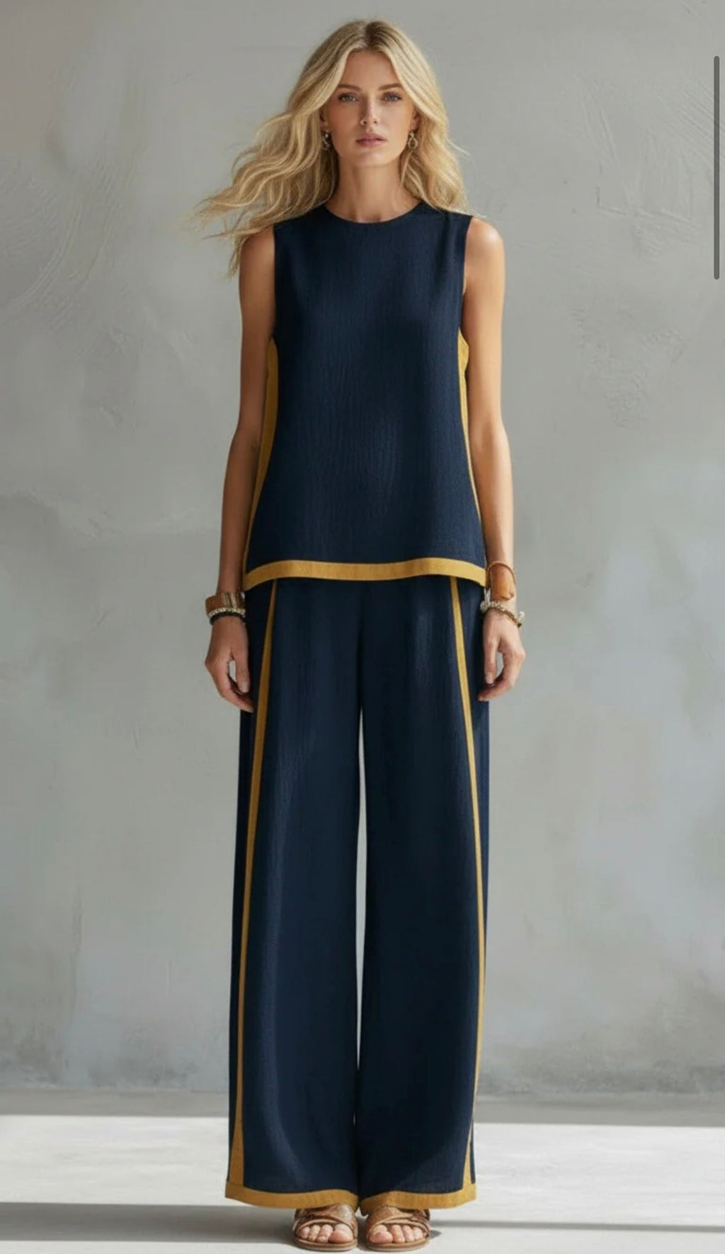 Ivy Blackwell | Linen Look Two-Piece Set For Women