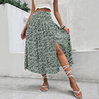 Maeve Thornton | Ditsy Floral Split-Hem Midi Skirt