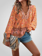 Hoya | Bohemian Blouse with Flowers