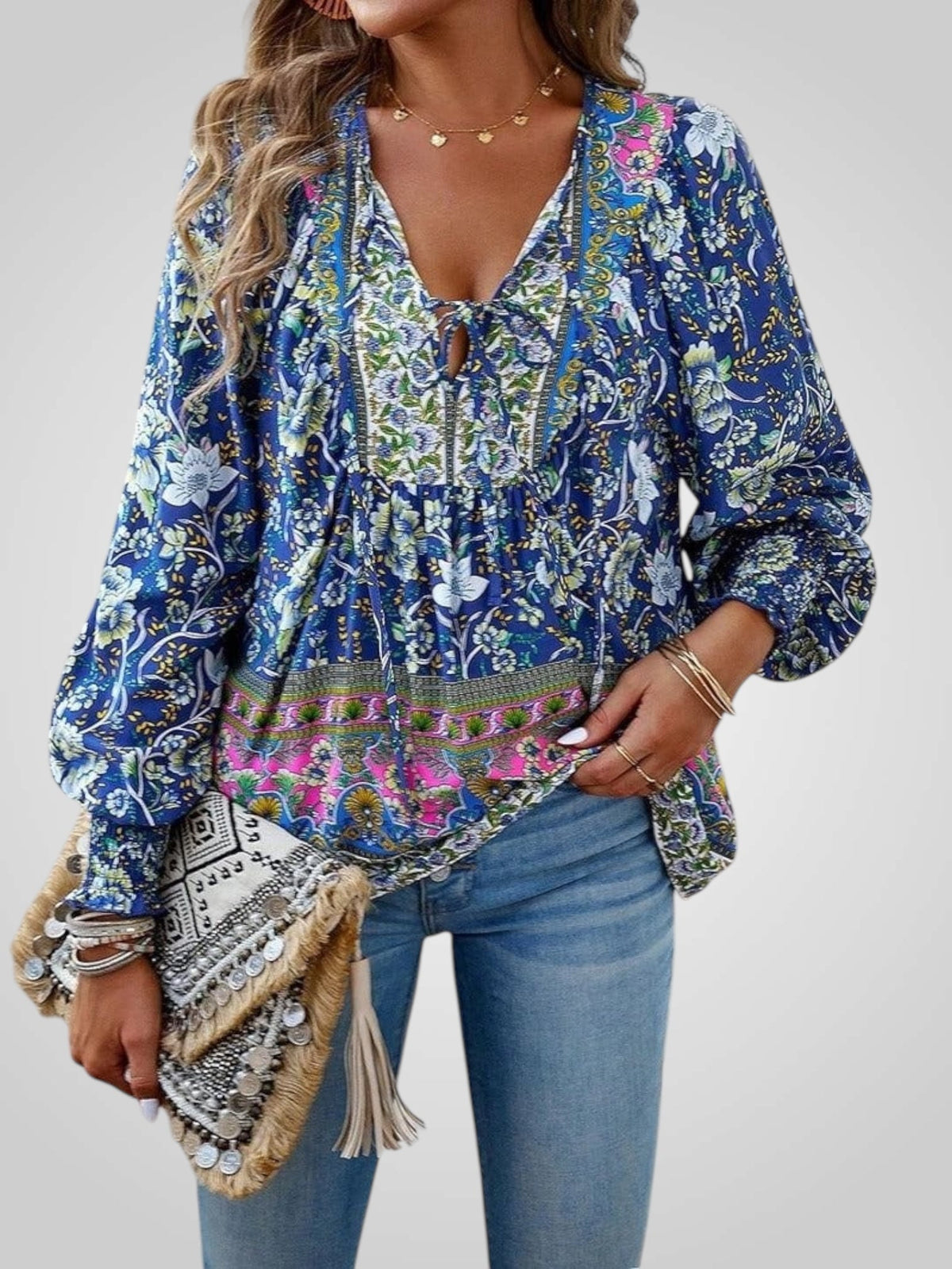 Hoya | Bohemian Blouse with Flowers