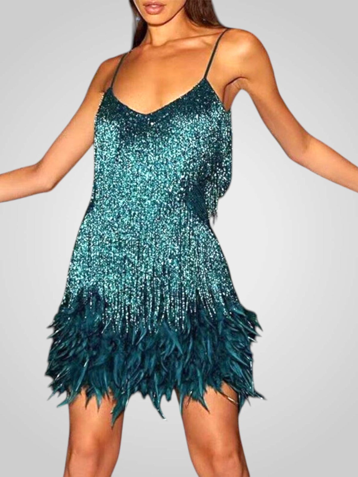 Matilda | Feathered Mini Dress