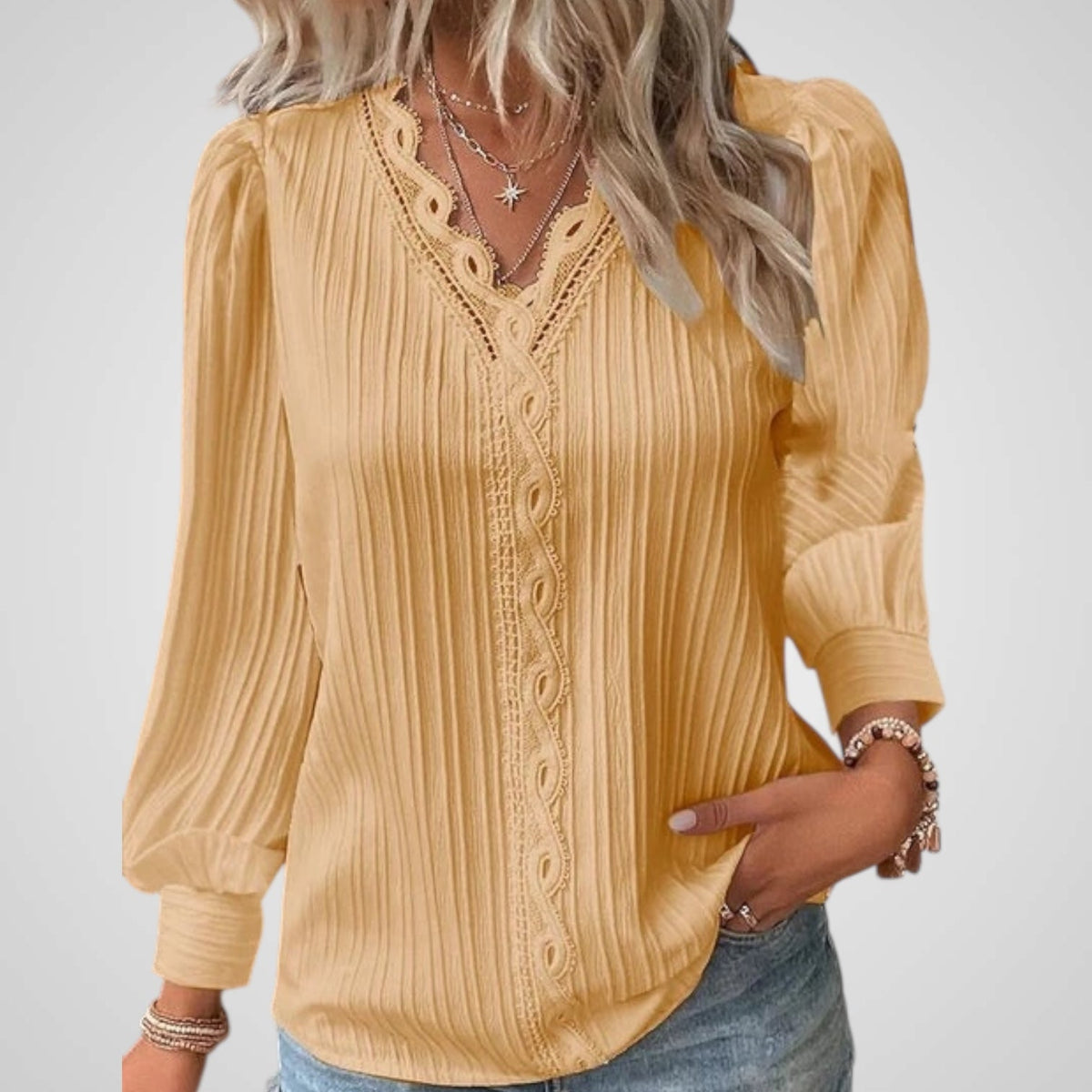 Alison | Women's Blouse - Pleated Comfortable Fit