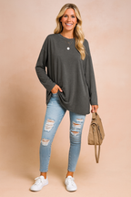 Sophie Laurent | Relaxed Long Sleeve Tunic Top For Women
