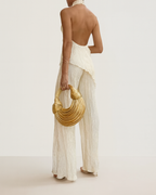 Serena Ashford | Pleated Halter Two-Piece Set For Women