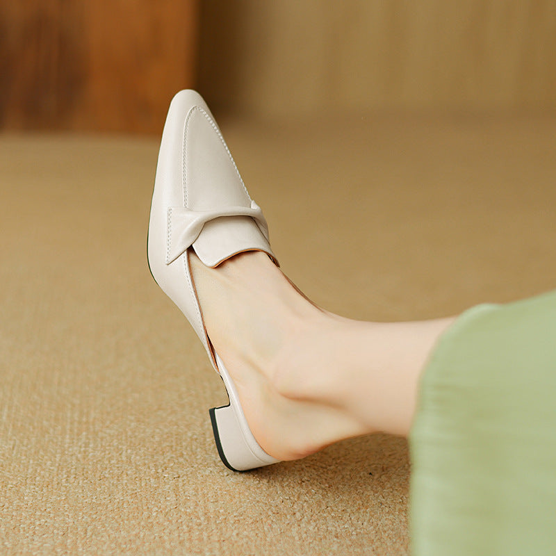 Marloe Pointed Leather Mules