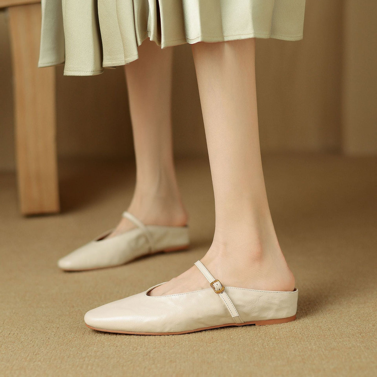 Celine Leather Strap Mules