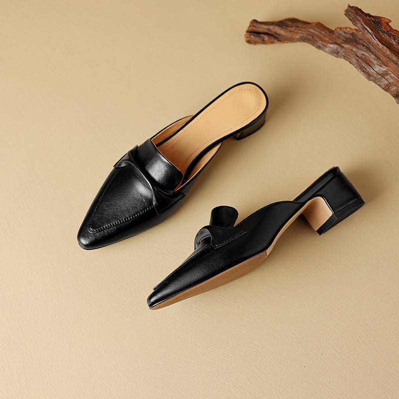 Marloe Pointed Leather Mules