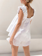 Sienna Holloway | Ruffle Linen Look Shorts Set For Women