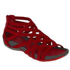 Una Hollwood | Leopard Strappy Elastic Flat Sandals For Women