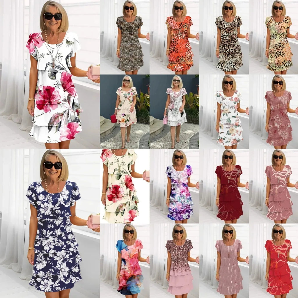 Rosie | Floral Tiered Chiffon Dress