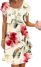 Rosie | Floral Tiered Chiffon Dress