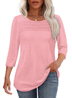 Mona | Pleated 3/4 Sleeve Top
