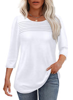 Mona | Pleated 3/4 Sleeve Top
