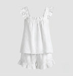 Sienna Holloway | Ruffle Linen Look Shorts Set For Women