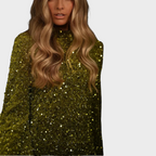 Grandine | SEQUIN LUXE LONG-SLEEVE MINI DRESS
