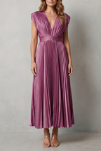 Flowing Pleated Elegance Midi Dress