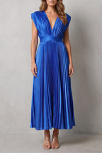 Flowing Pleated Elegance Midi Dress