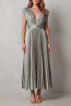 Flowing Pleated Elegance Midi Dress