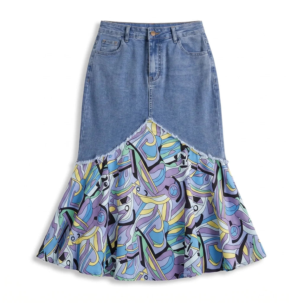 Audrey Denim Mermaid Skirt