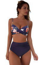 Holly Danvers | Khaki Twist High Waist Bikini Set For Women