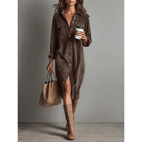 Cassandra | Relaxed Button-Front Shirt Dress